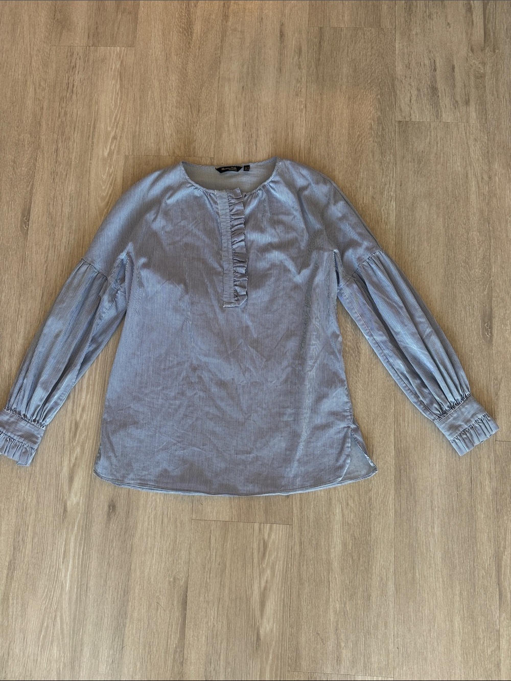 Massimo Dutti Blue Striped Blouse 2